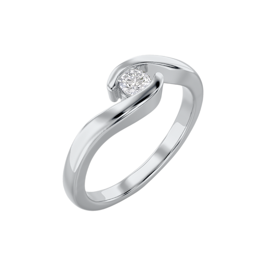 Orianna - Bague Vague Blanc